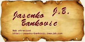 Jasenko Banković vizit kartica